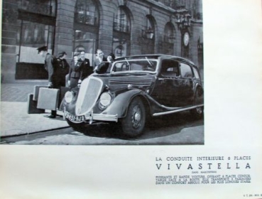 Renault Vivastella Grand Sport 6 Cylinder Modelprogram 1934 six Doisneau Carbrochure-Sheeds (7738)